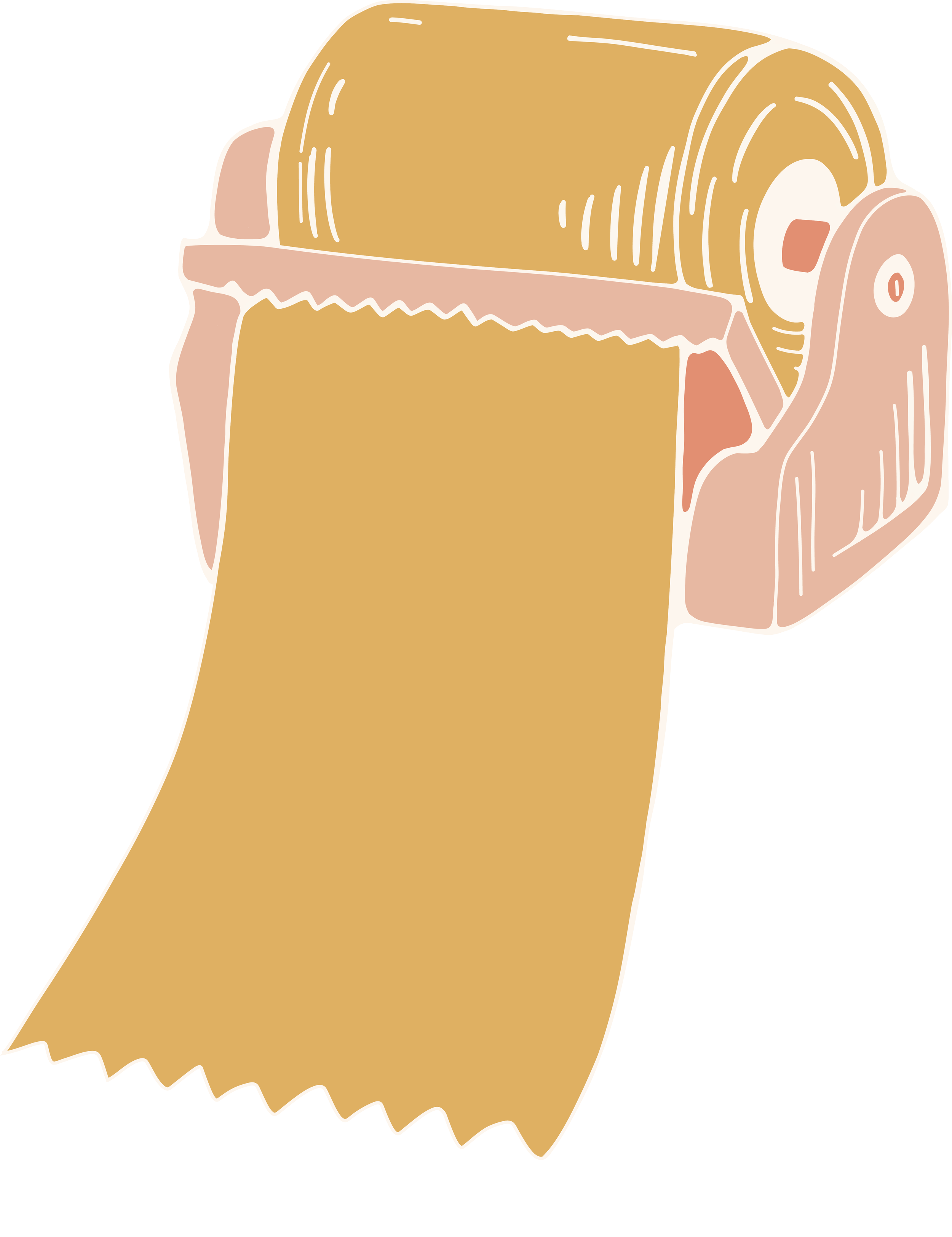 Illustration of a receipt roll