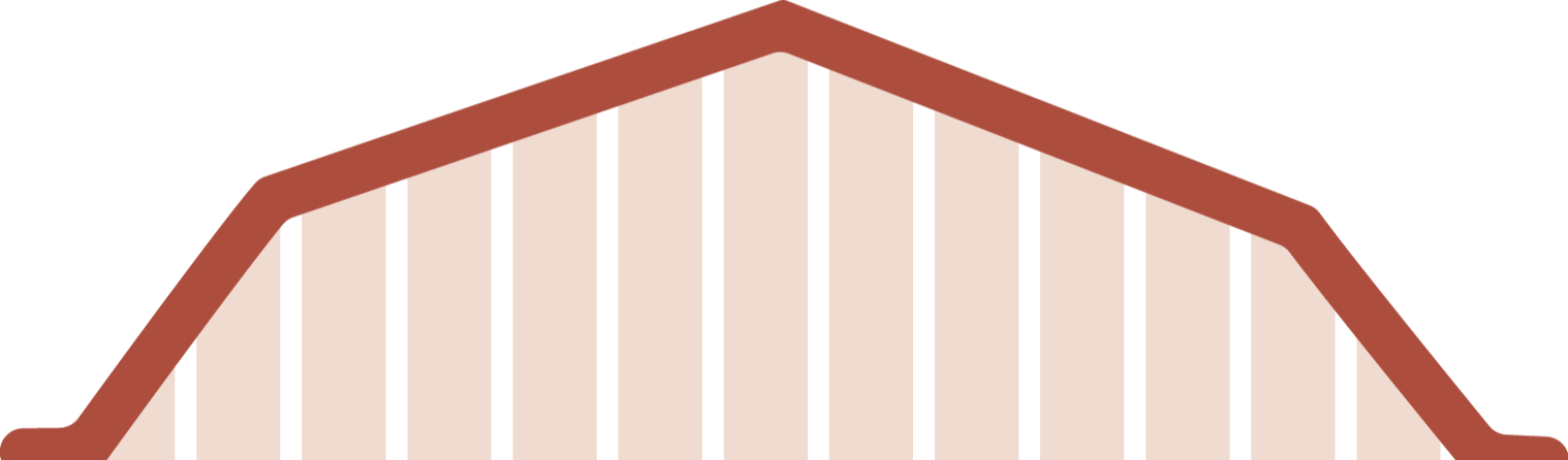 Close-up illustration of a red barn roof.