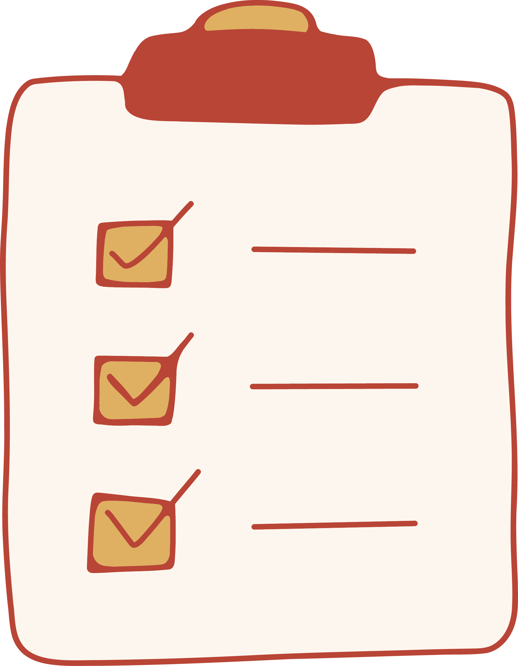 A stylized illustration of checklist
