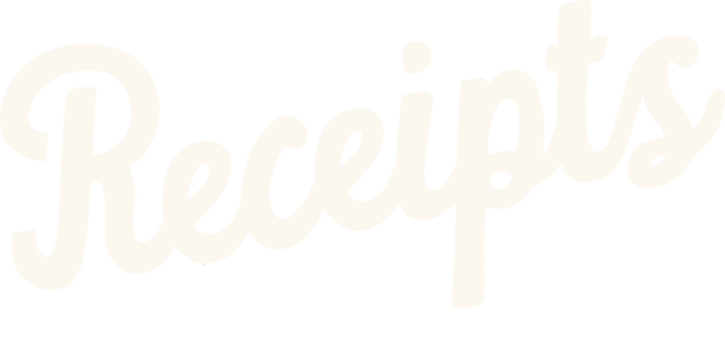 Decorative text that reads 'receipts' with a stylized, script font.