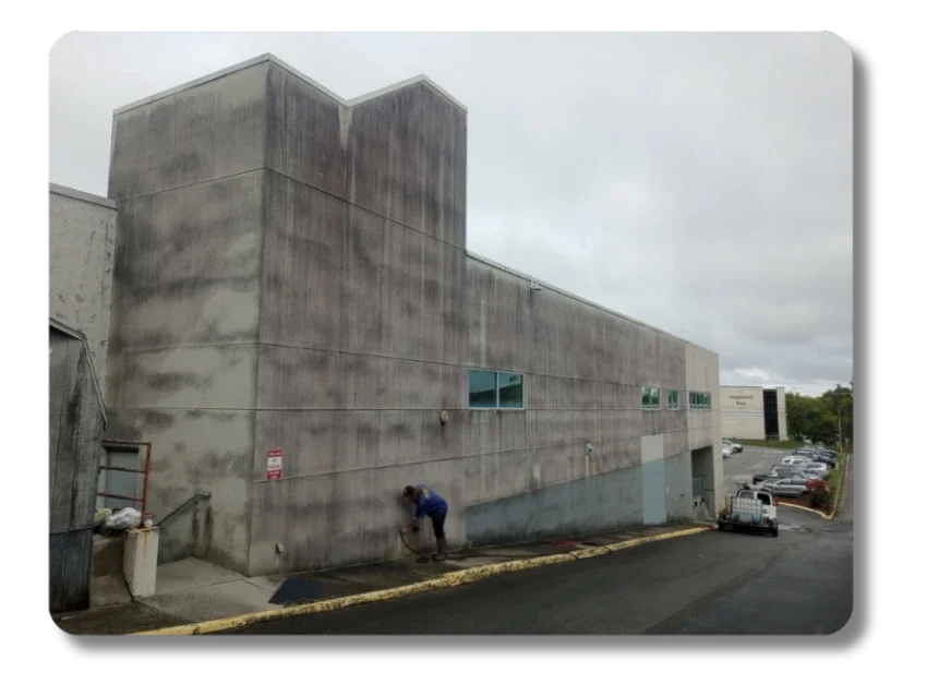 Building washing before - Hot Shot Pressure Washing Salem VA