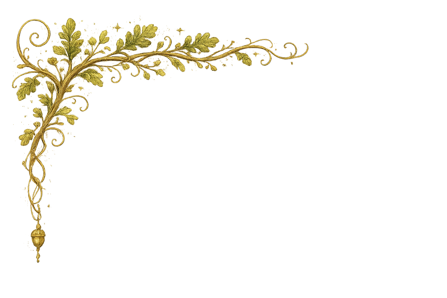 Gold ornate floral corner design