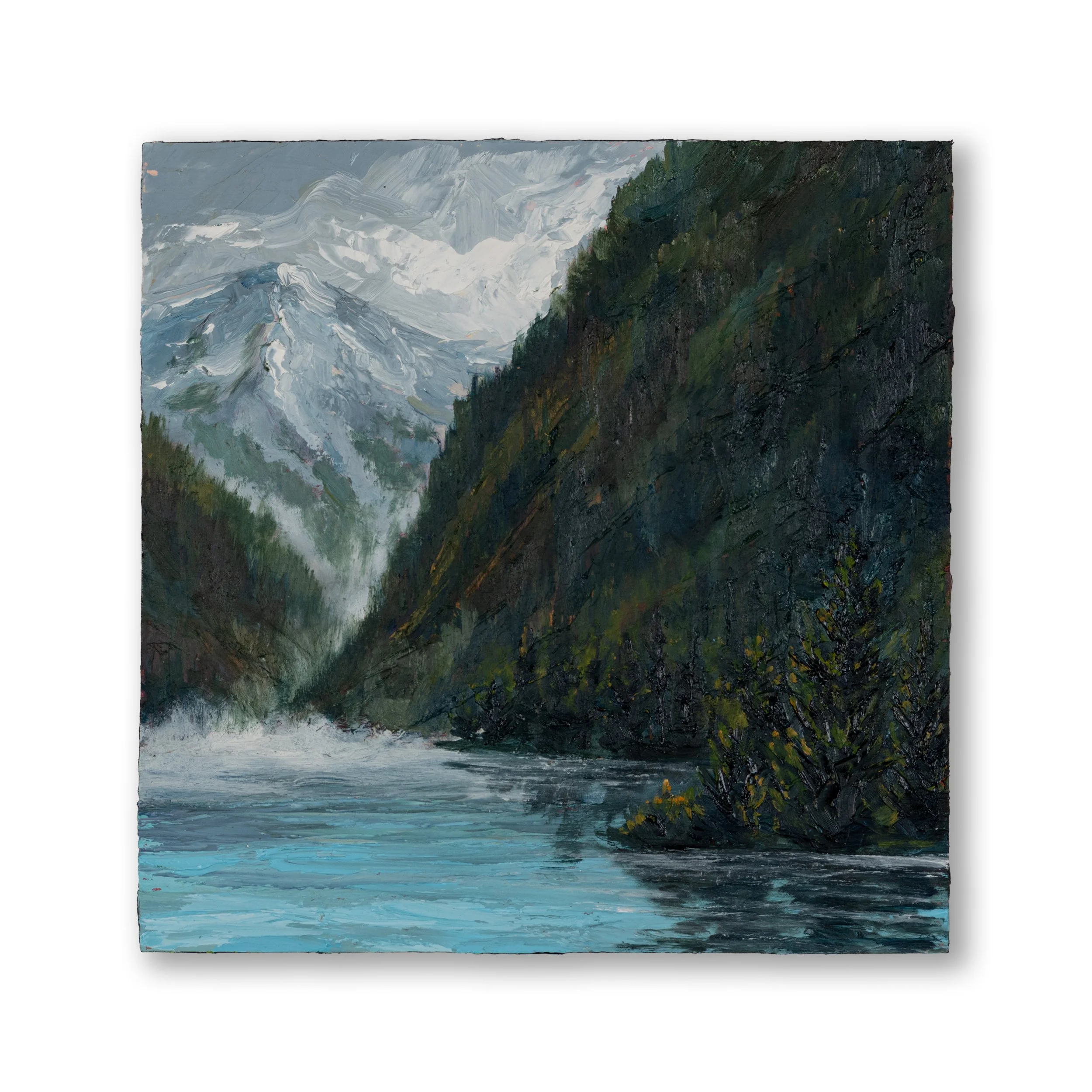 "Beyond the Morning Mist" - Embellished Canvas Print