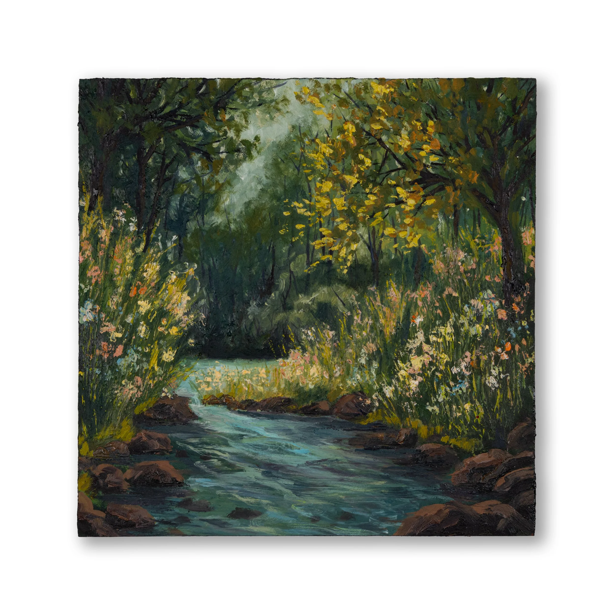 "Wildflower Cascade" - Embellished Canvas Print