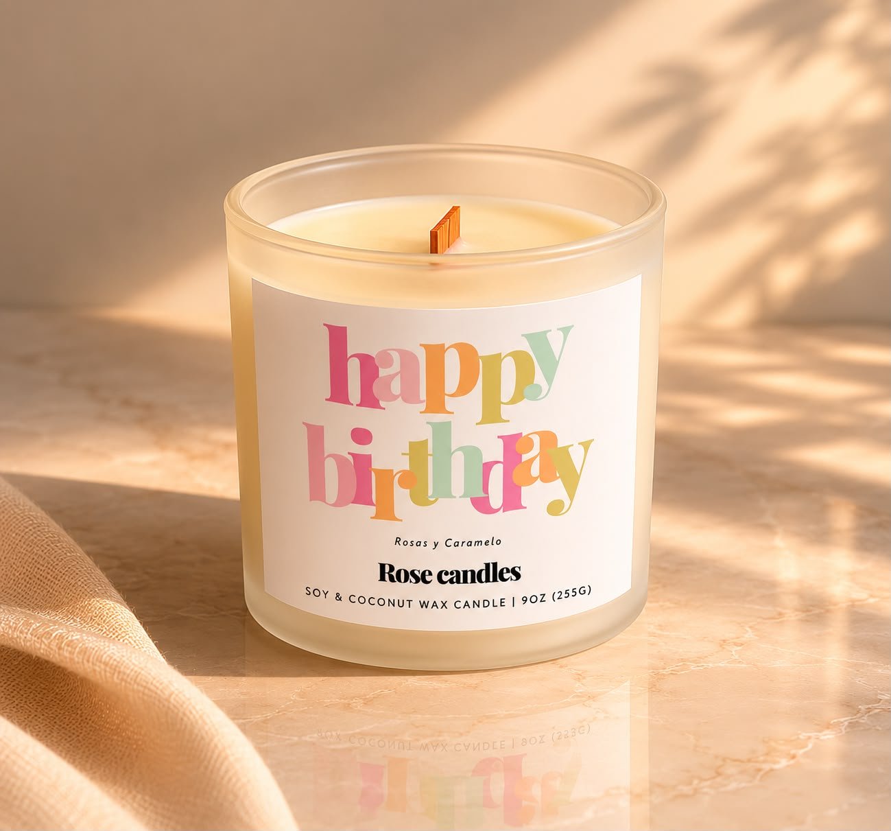 HAPPY BIRTHDAY  9 oz - Rosas y Caramelo