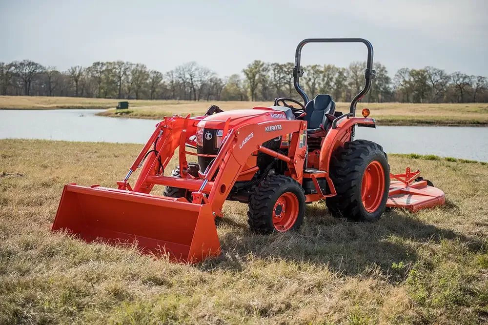Kubota mower, bushhog, bush hogging, field mowing, pasture mowing,