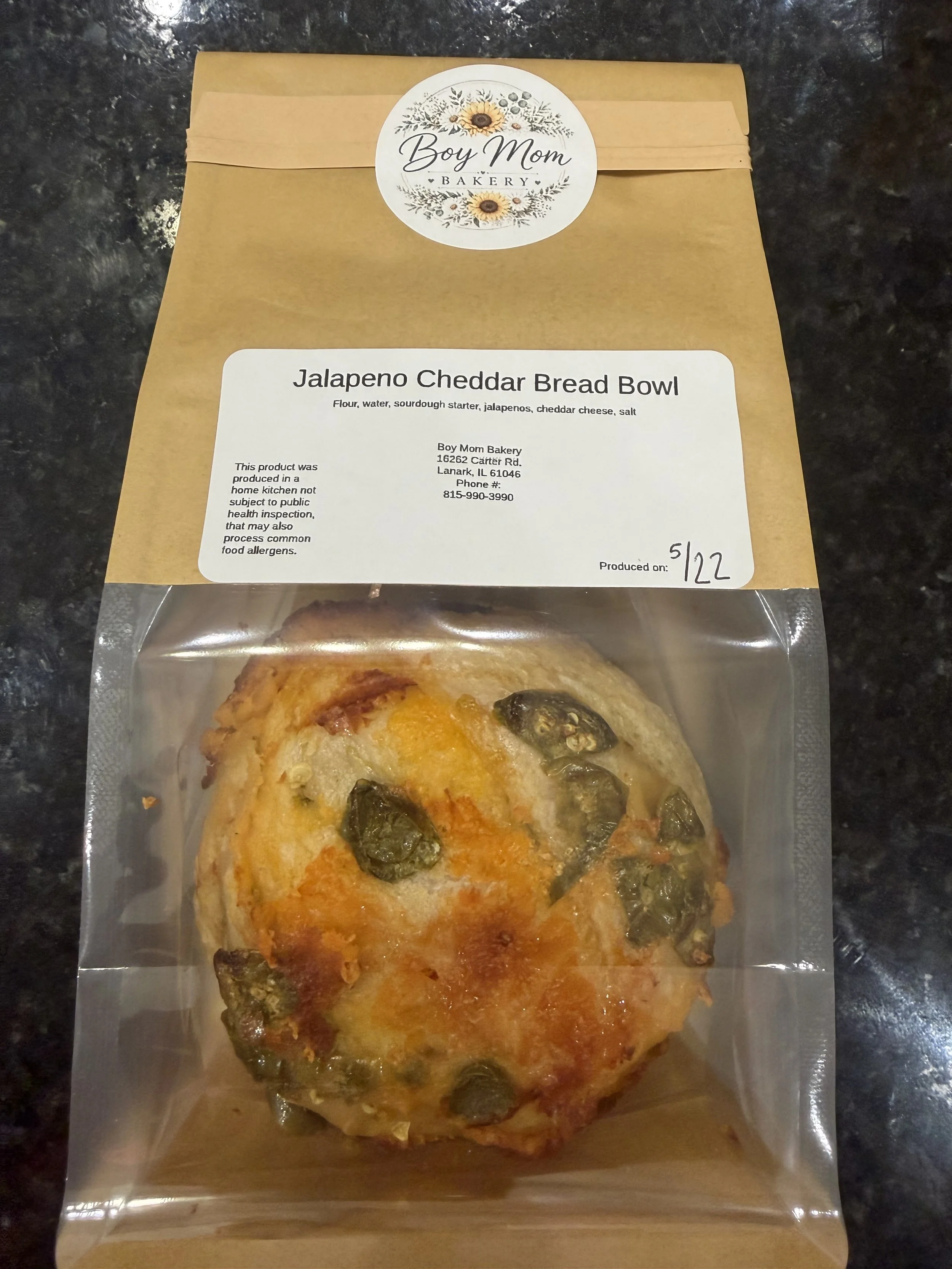 Sourdough Jalapeño Cheddar Bread Bowl
