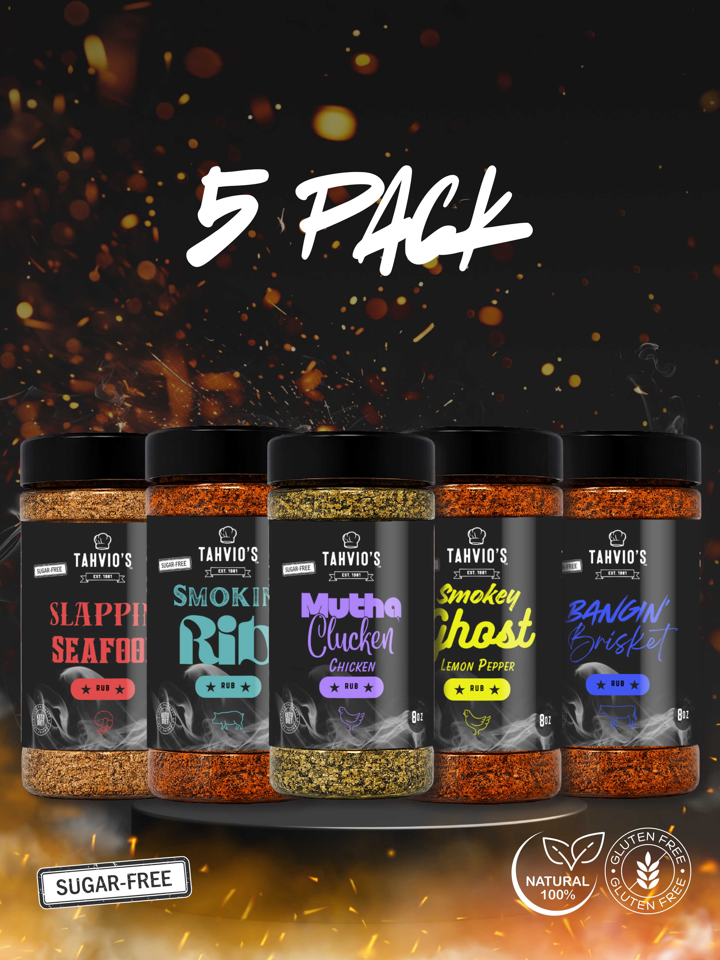 8oz Rubs 5-Pack