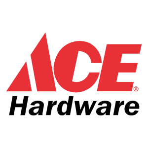 ACE Hardware logo with red triangle and bold red and black text