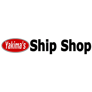 Yakima's Ship Shop logo with black text on a white background.