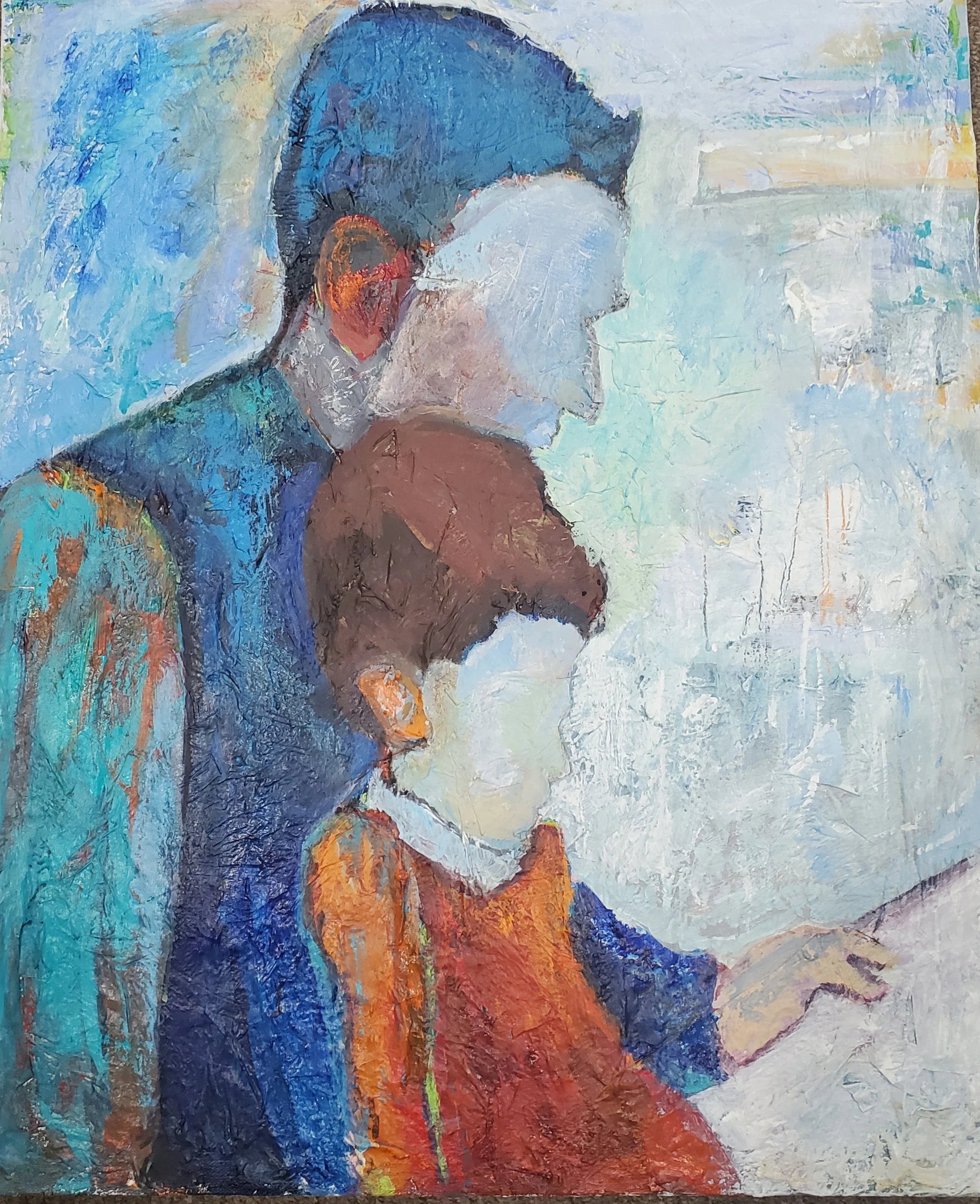 Father and Son Reading, acrylic, 2x3'.jpg