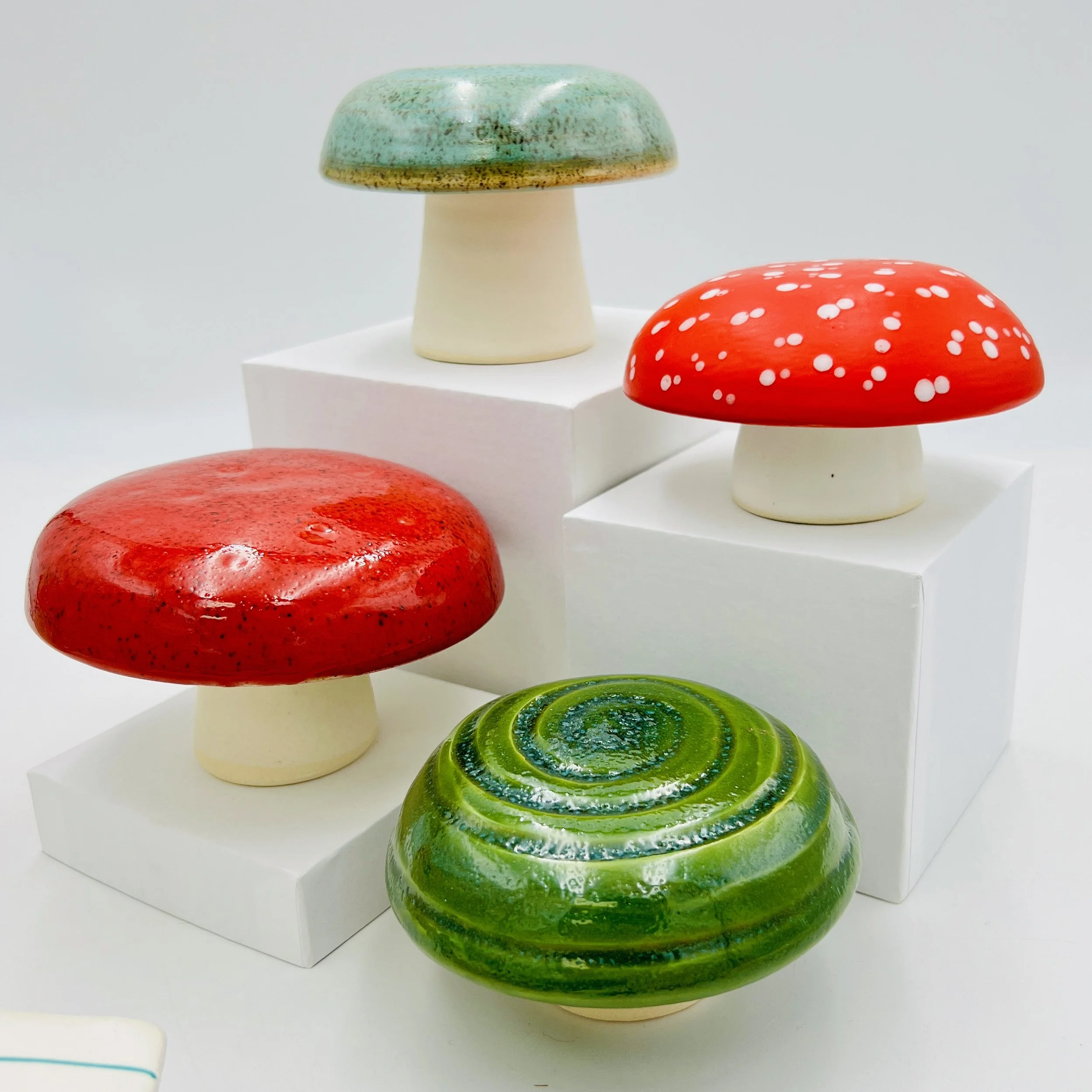  ceramic mushrooms