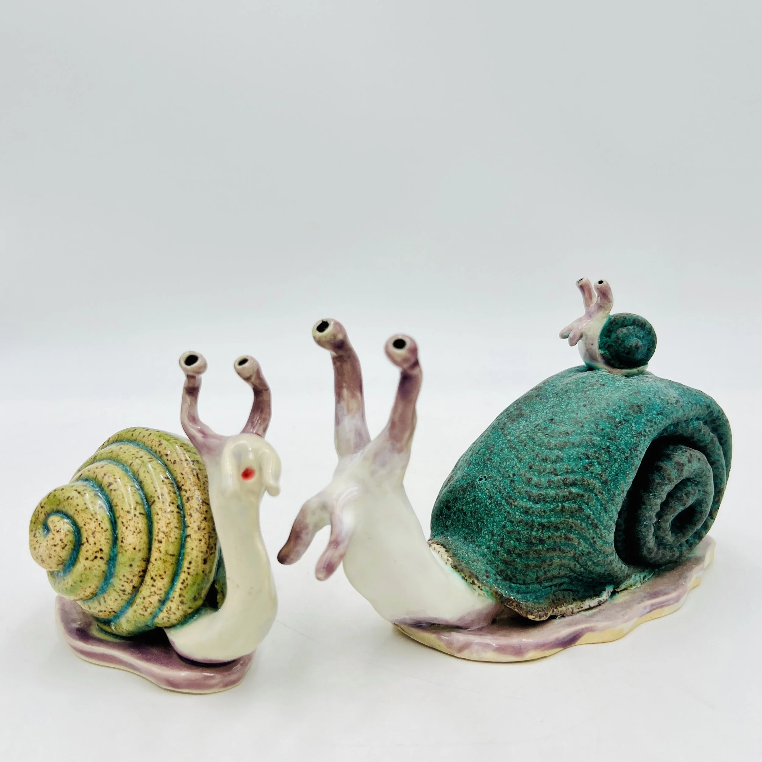  ceramic snails