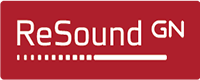 ReSound GN logo on a red background