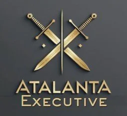 Logo of "Atalanta Executive" featuring two crossed golden swords above the text.