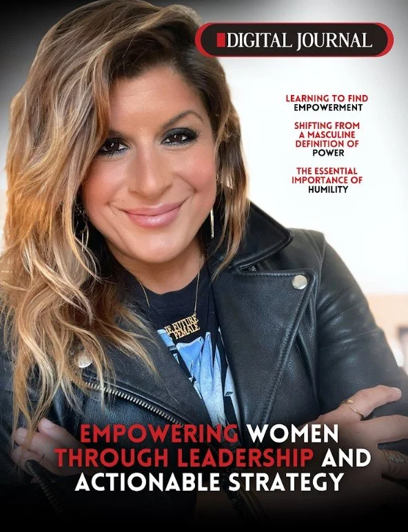 Cover of Digital Journal cover featuring an article about women's empowerment expert Dr. Alice Atalanta and highlighting topics on empowering women, leadership, and humility.