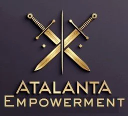 Logo with two crossed swords above the text 'Atalanta Empowerment'