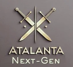 Crossed swords logo with text "Atalanta Next-Gen"
