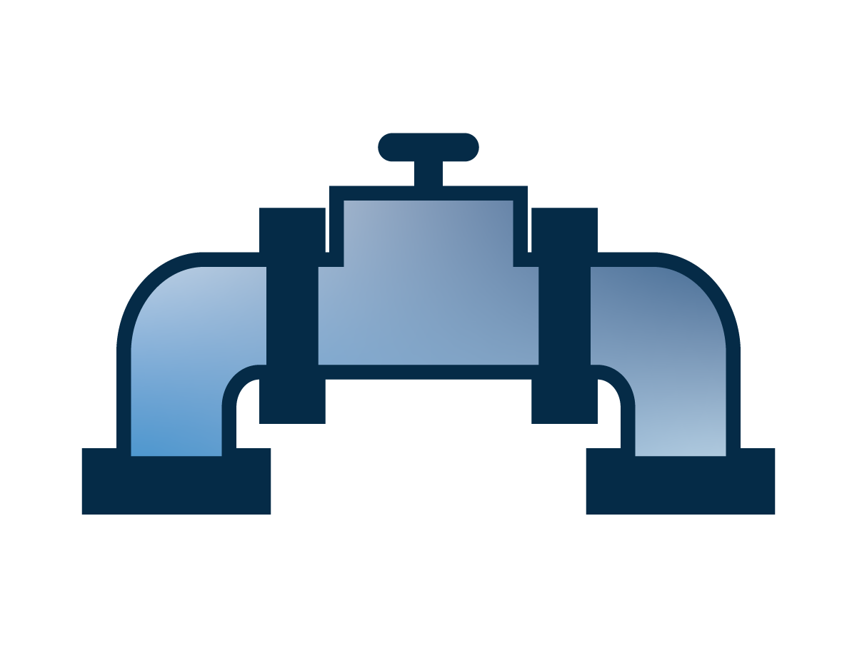 Illustration of a hydraulic machine with a blue-gray color scheme, showcasing various interconnected components in a technical drawing style.