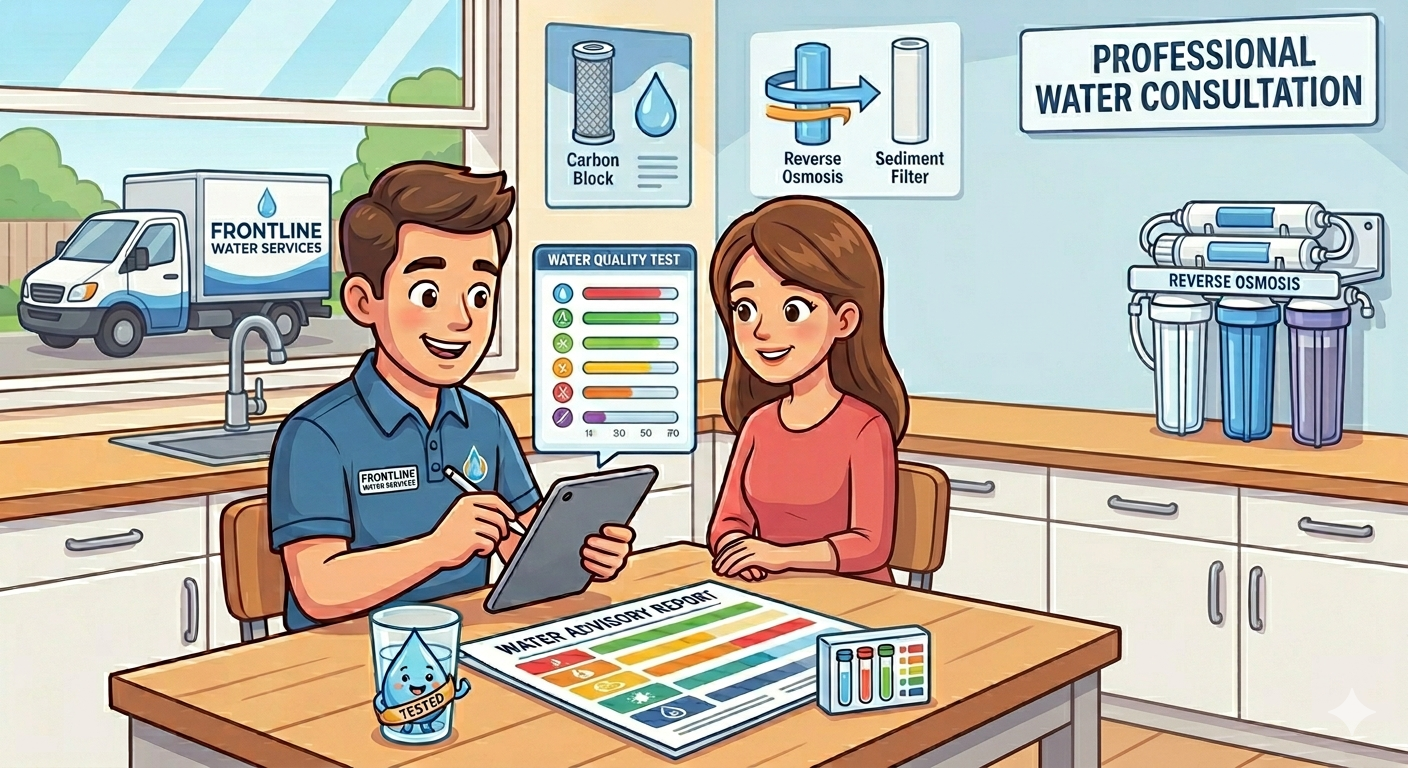 Every home has different water challenges. Our team will test your water, discuss your concerns, and recommend the best solution for your family's needs. No pressure. No obligation. Just honest answers.