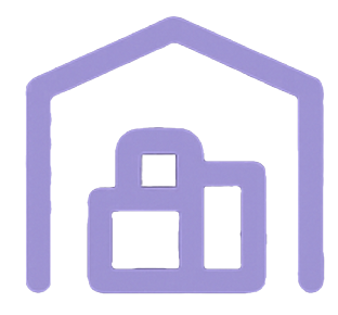 Icon of a house with a lock inside, representing security or home security.