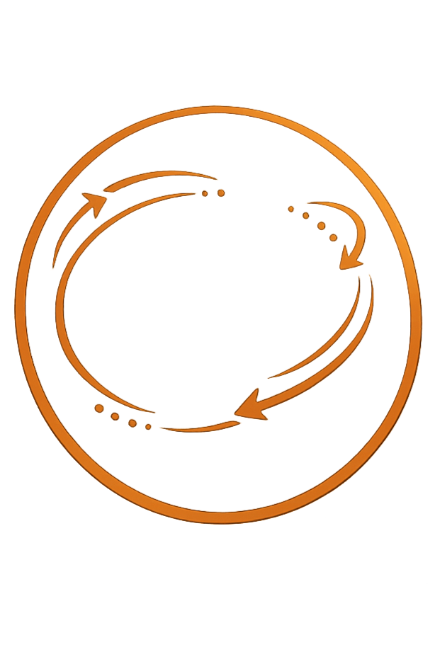 Diagram illustrating a recycling process with arrows looping to show the cycle from waste to reuse.