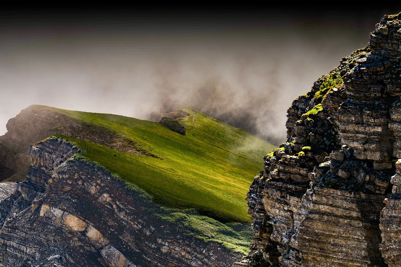 A mountain landscape. Seceda Dolomites