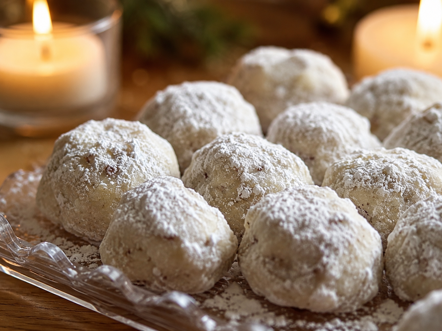 Snowball Cookies are tender, buttery cookies with hints of vanilla and toasted pecans. Each cookie is finished with a delicate coating of powdered sugar for an elegant, melt-in-your-mouth finish. $10.20/dz.