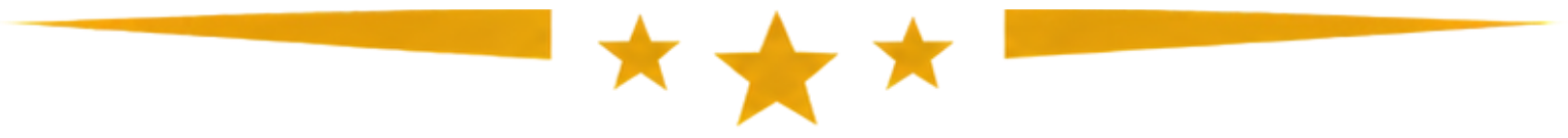 Gold stars with a ribbon in the background (decorative).