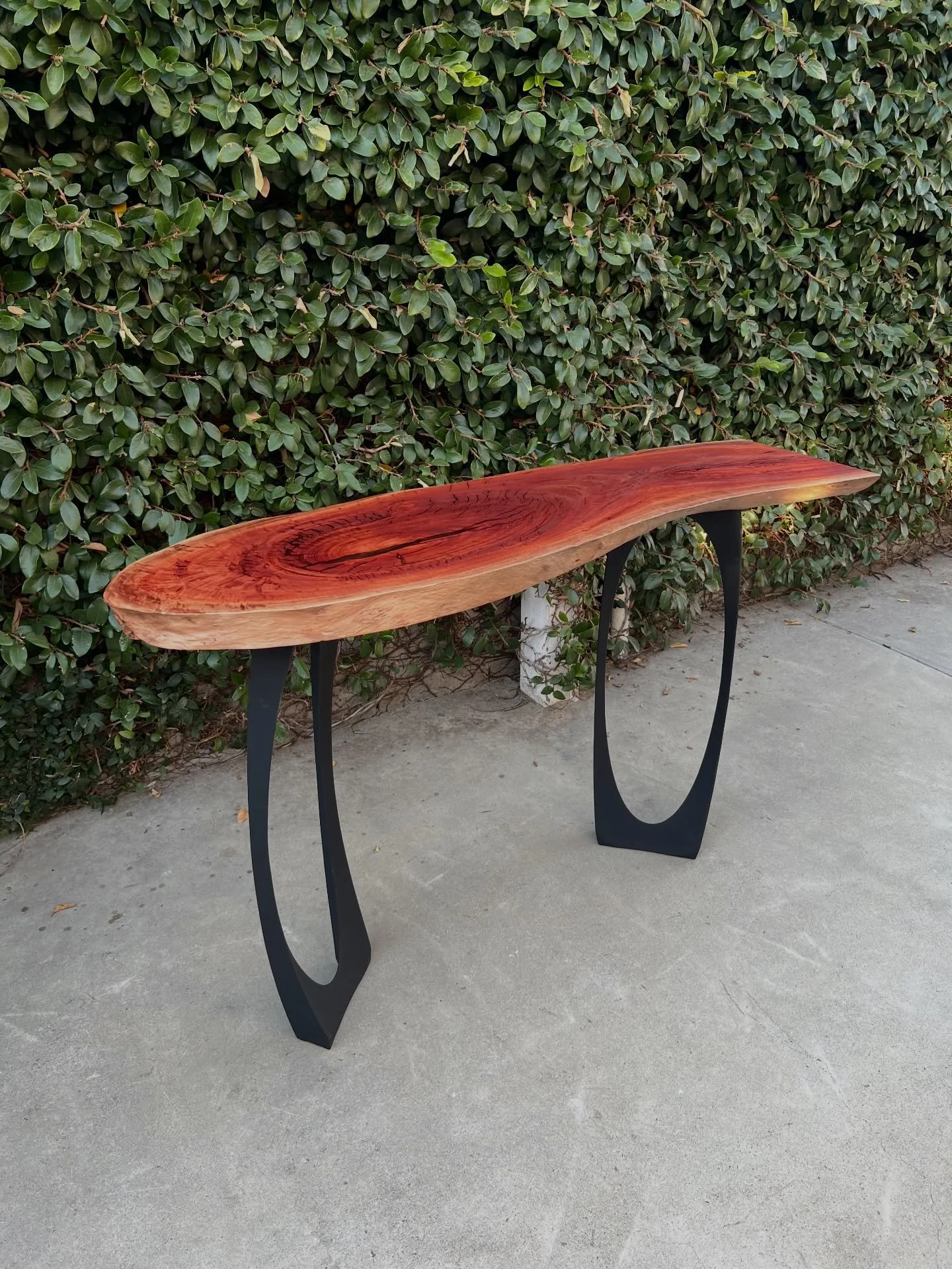 Entry table we made a few years ago and somehow never posted it!  She&rsquo;s a beauty crazy grain and color. Very different and unique.  Let us know if we can create something for you