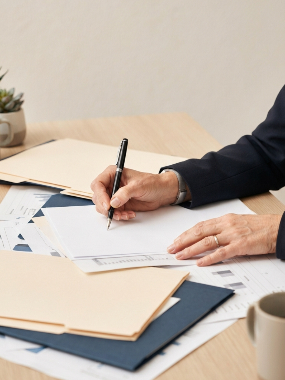 An experienced ABA therapist preparing to step into a clinical supervisor role, reviewing treatment plans and session data as part of their developing senior practice