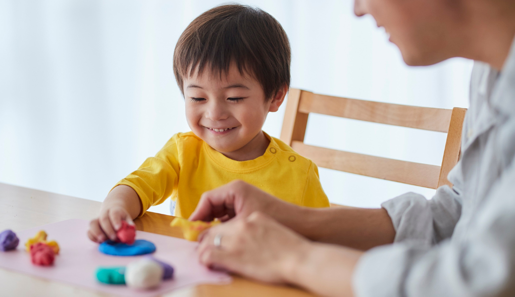 NeuroCore BCBA using a neuro-affirming ABA approach during a child-led therapy session in Dubai