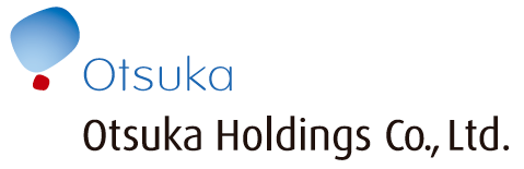 Otsuka logo with blue and red circles and text reading 'Otsuka' and 'Otsuka Holdings Co., Ltd.'