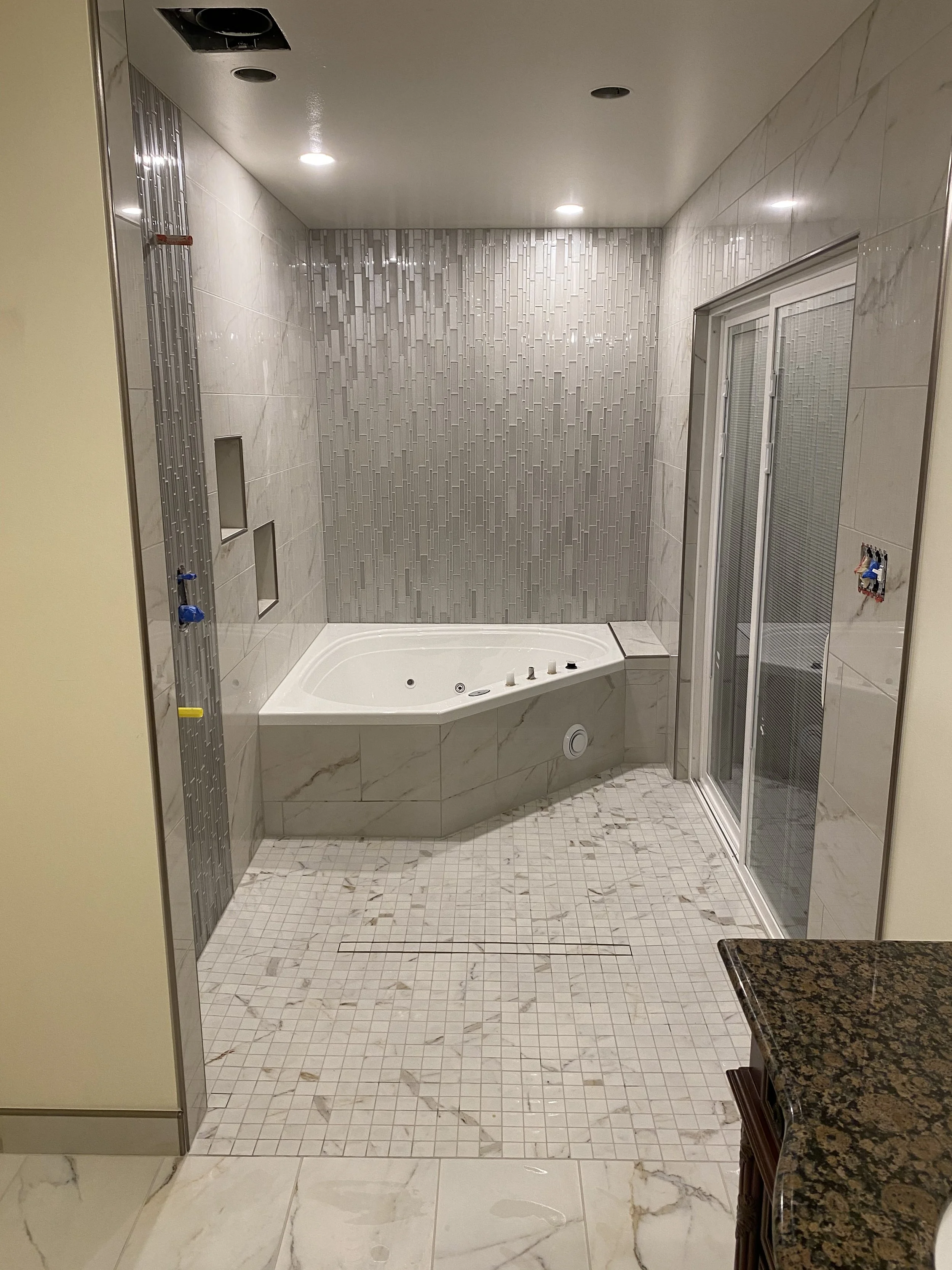 Luxury bathroom remodel featuring expert craftsmanship and modern design solutions in Salt Lake County.
