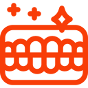 Orange outline of a birthday cake with candles and a star on top