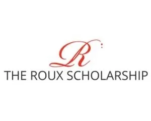 Logo for The Roux Scholarship featuring a stylized letter 'R' in red above the scholarship name.