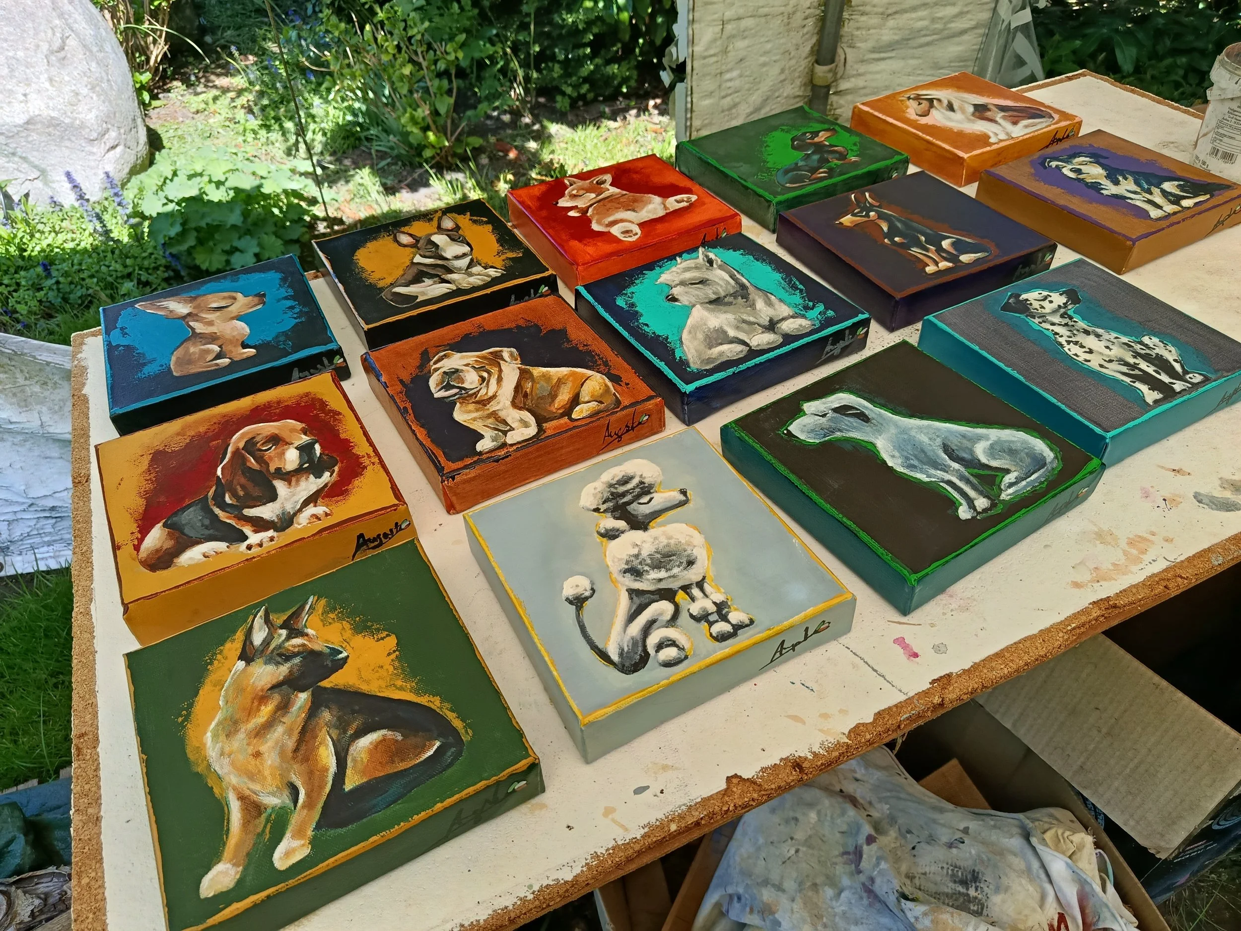Artwork from the WITHIN – The Pack series by August in Éire. A collection of dog portraits exploring character, emotion, and the unique spirit of each companion.