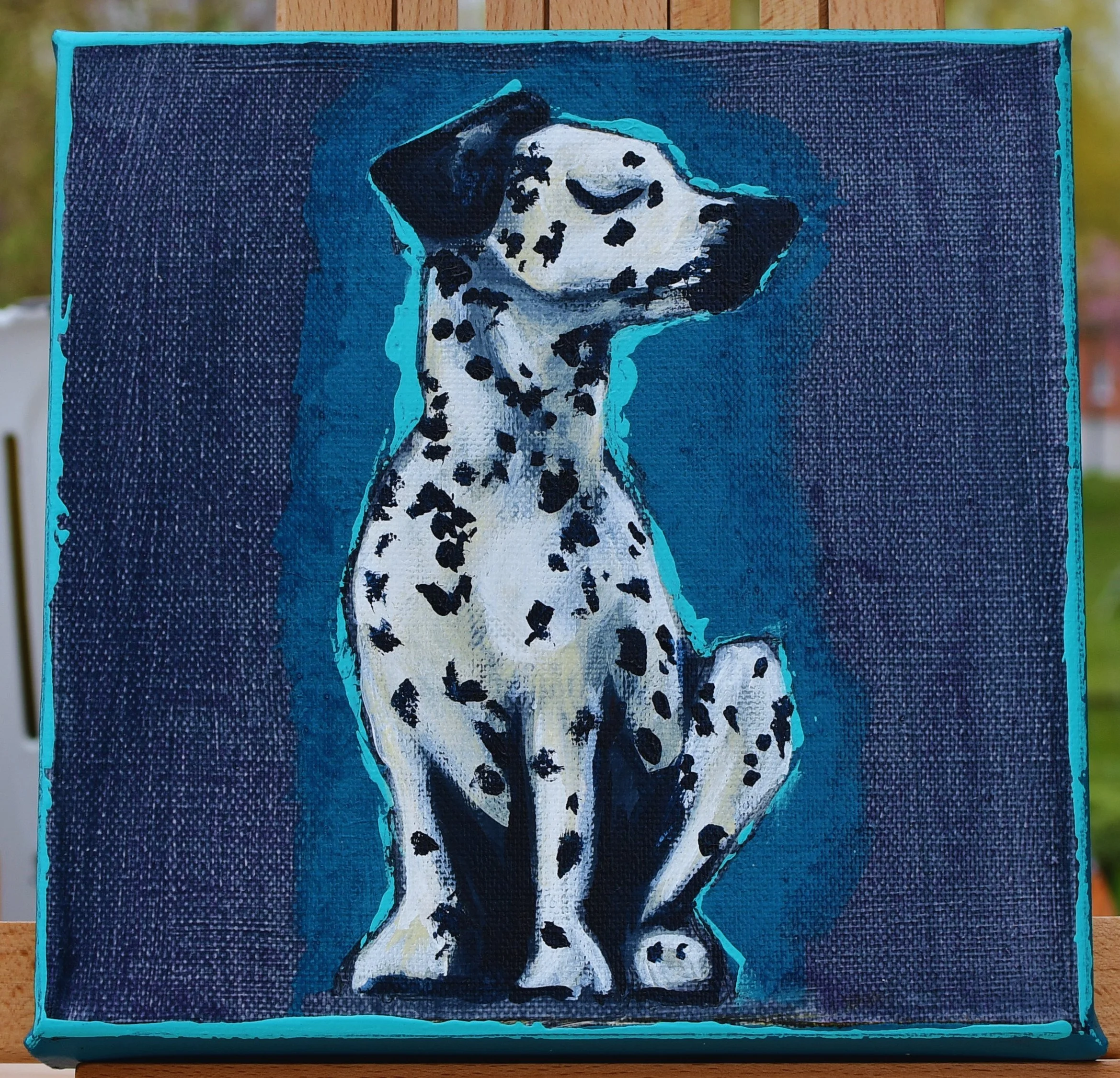 Dalmatian from the WITHIN – The Pack series by August in Éire. An acrylic portrait celebrating character, companionship, and emotional presence.