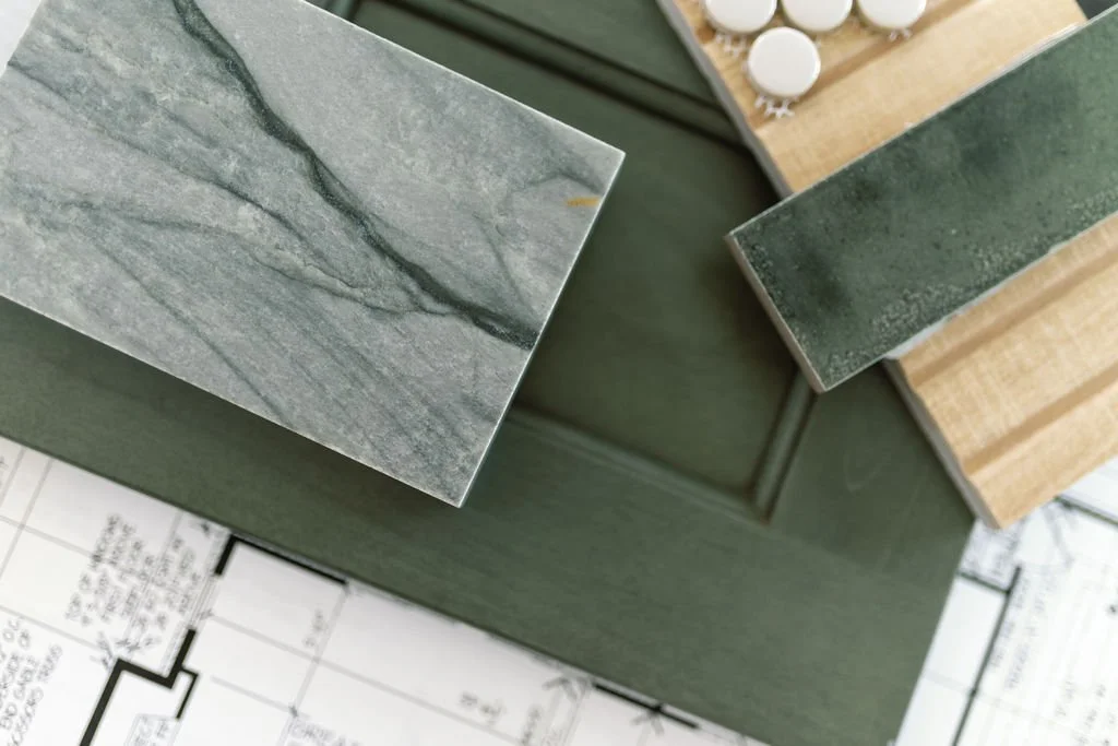 Interior finishes in green