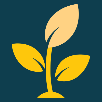 Seedling icon representing organizational transition and culture design