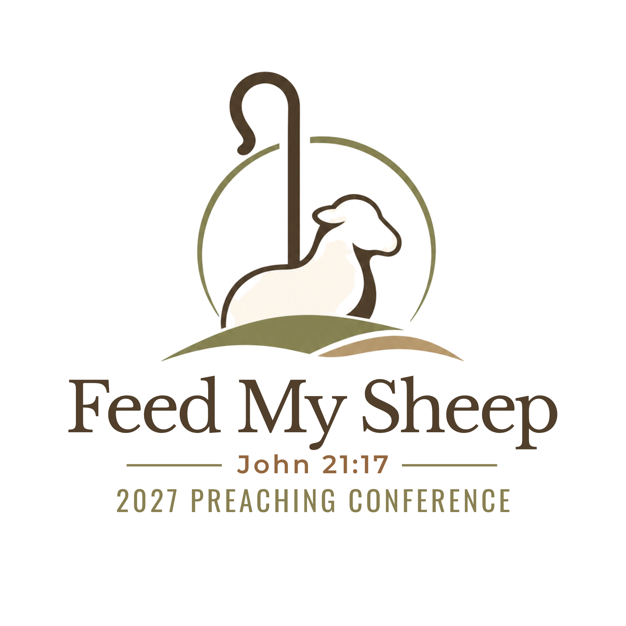 Illustration of a lamb with shepherd's staff.