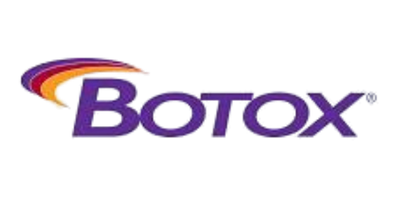 Botox logo with colorful swoosh design above the purple text 'Botox'