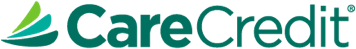 CareCredit logo with blue and green text.