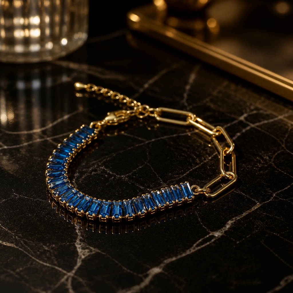 Elegance Crystal Gold-Filled Bracelet