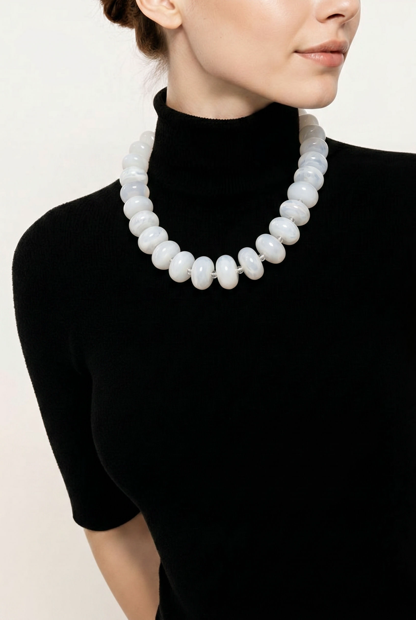 Chunky Donut Beaded Statement Necklace