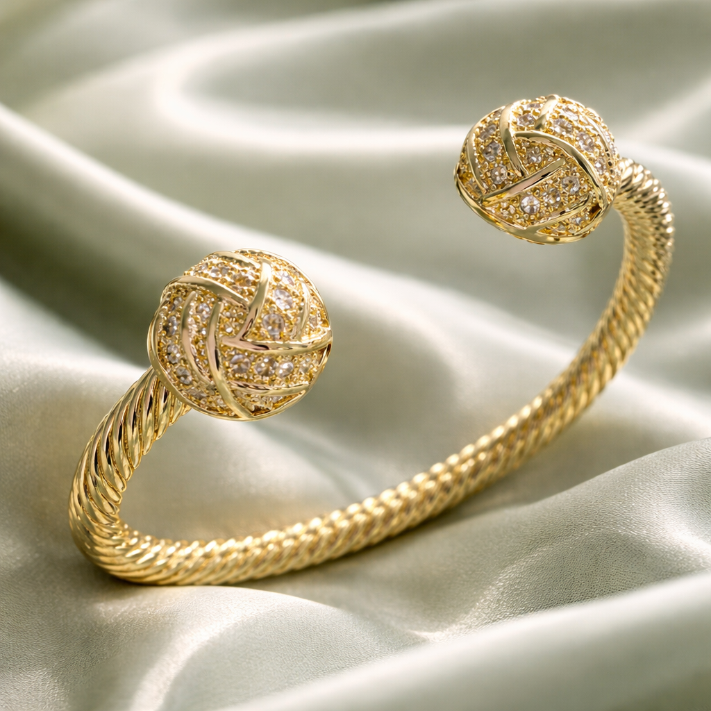 Dazzling Gold-Filled Knot Bracelet