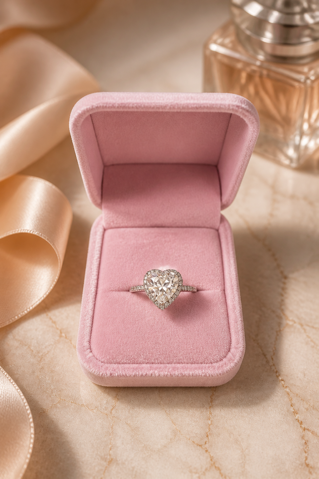 Heart's Embrace Diamond Ring