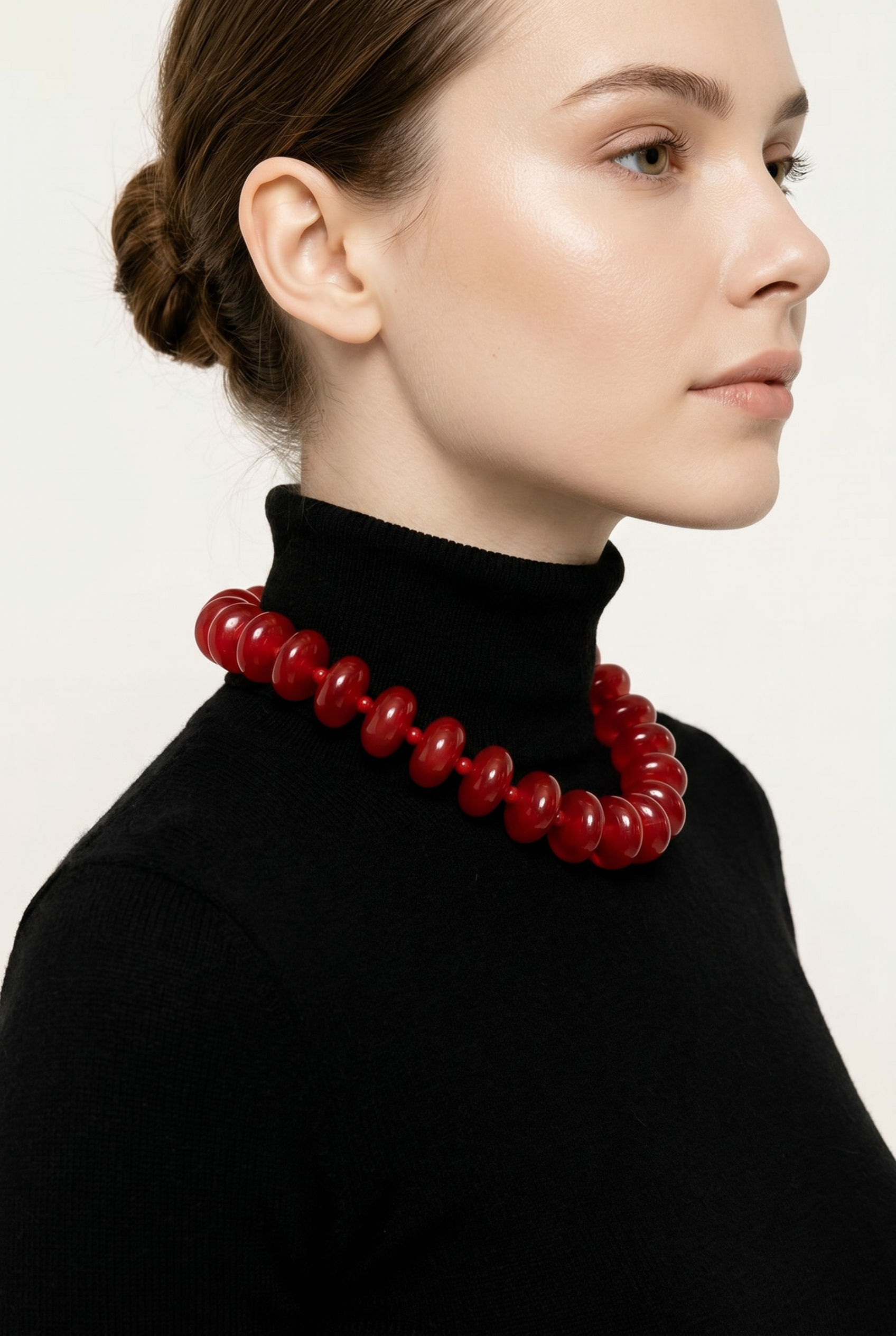 Chunky Donut Beaded Statement Necklace