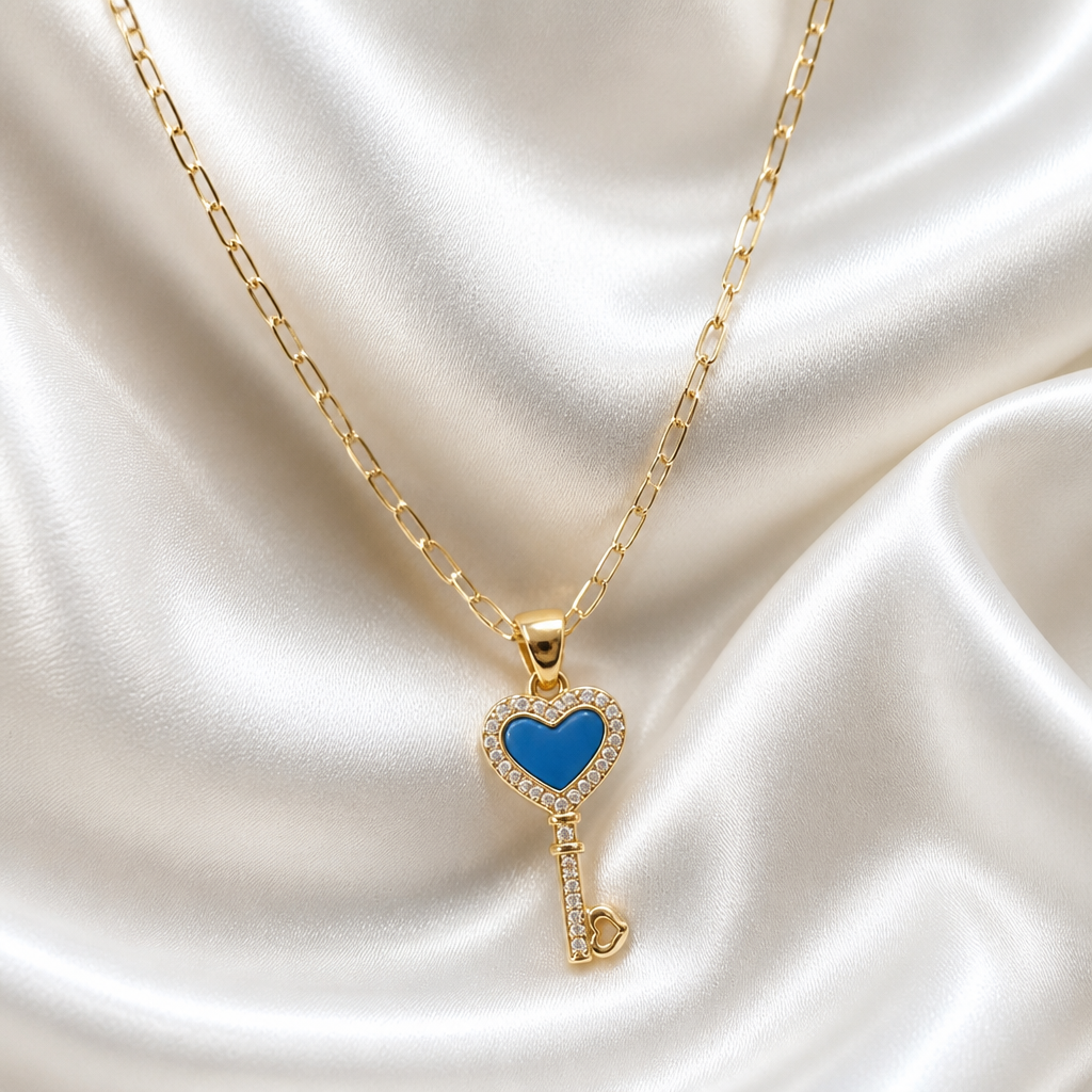 Blue Heart Necklace