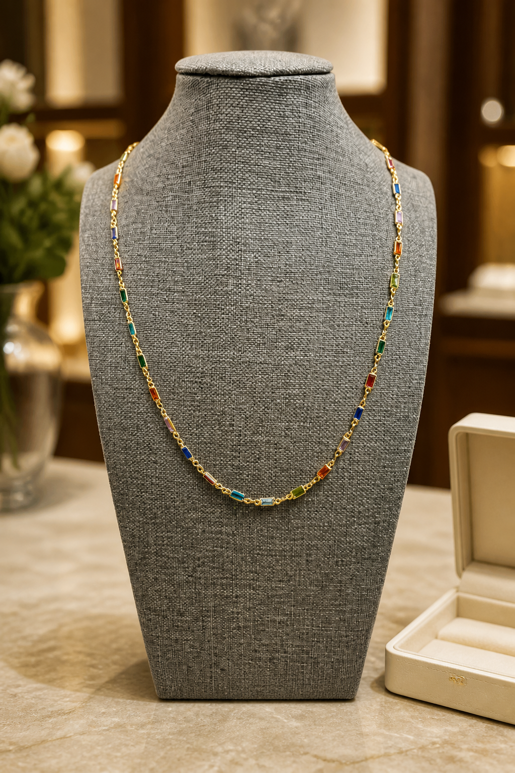 Multicolor Gemstone Elegance Necklace